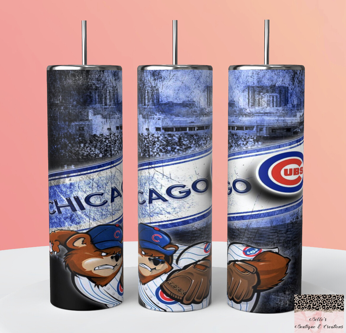 Chicago Cubs Baseball Tumbler