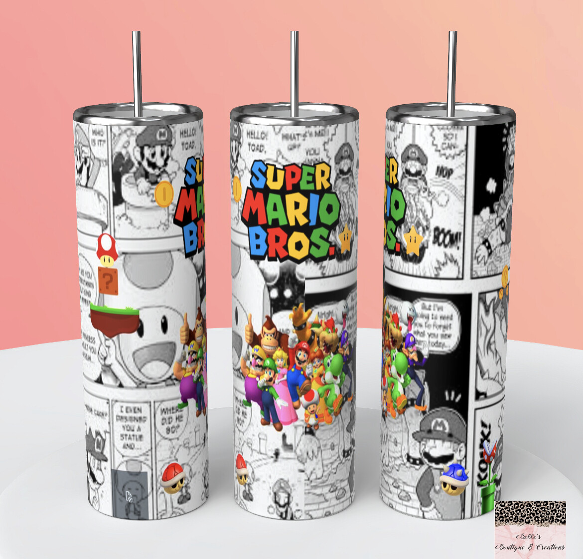 Mario Bros Comic Tumbler