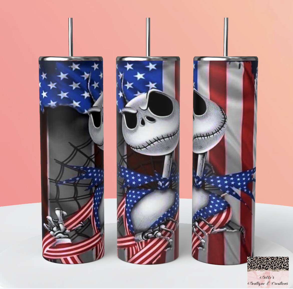 Patriotic Nightmare Before Christmas Jack Tumbler
