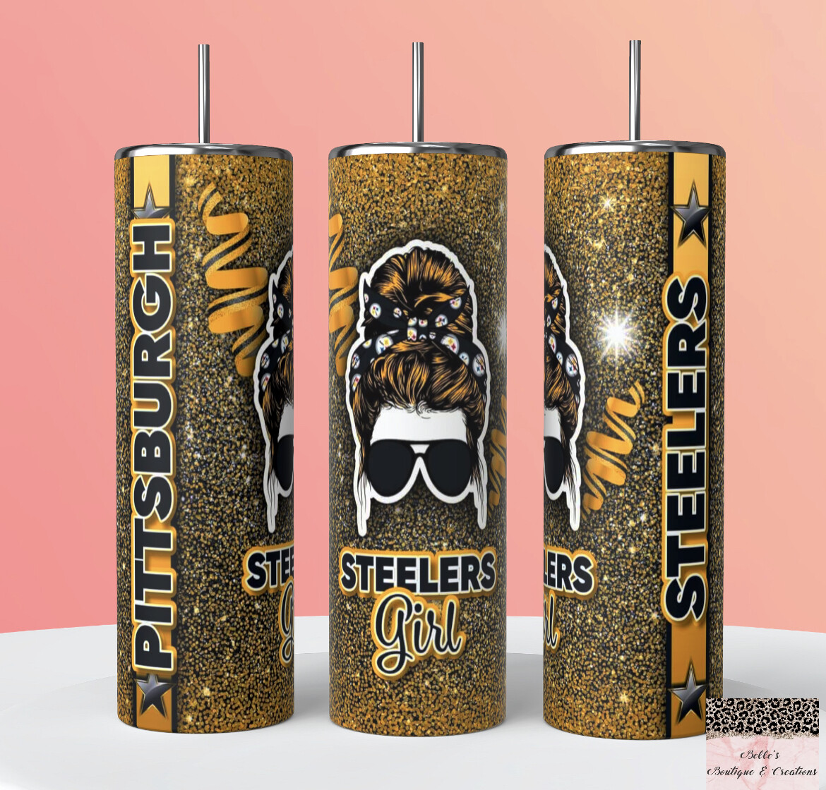 Steelers Girl Football Tumbler