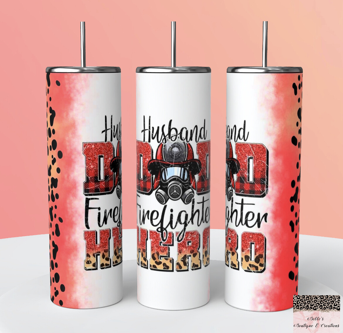 Husband Dad Firefighter Hero Tumbler