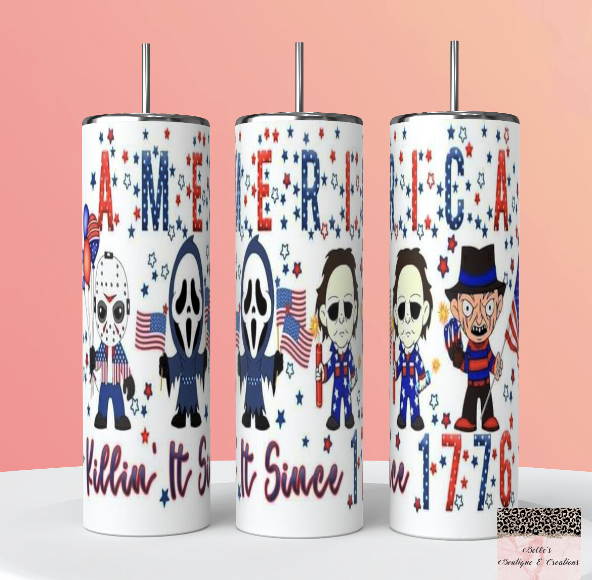 Patriotic Horror Tumbler