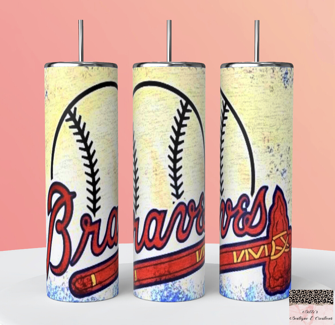 Atlanta Braves Baseball Tumbler