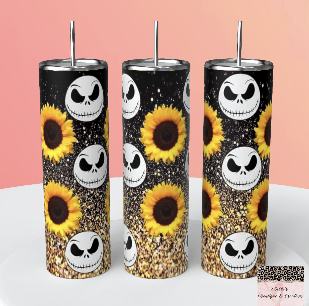 Nightmare Before Christmas Jack And Sunflowers Tumbler