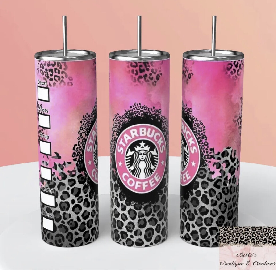Pink Leopard Starbucks Tumbler