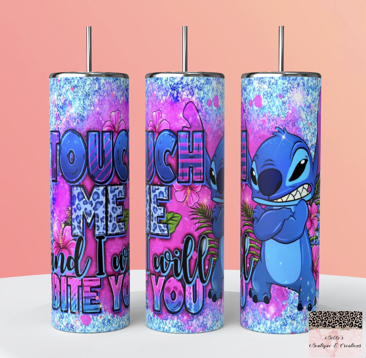 Touch Me And I Will Bite You Stitch Tumbler