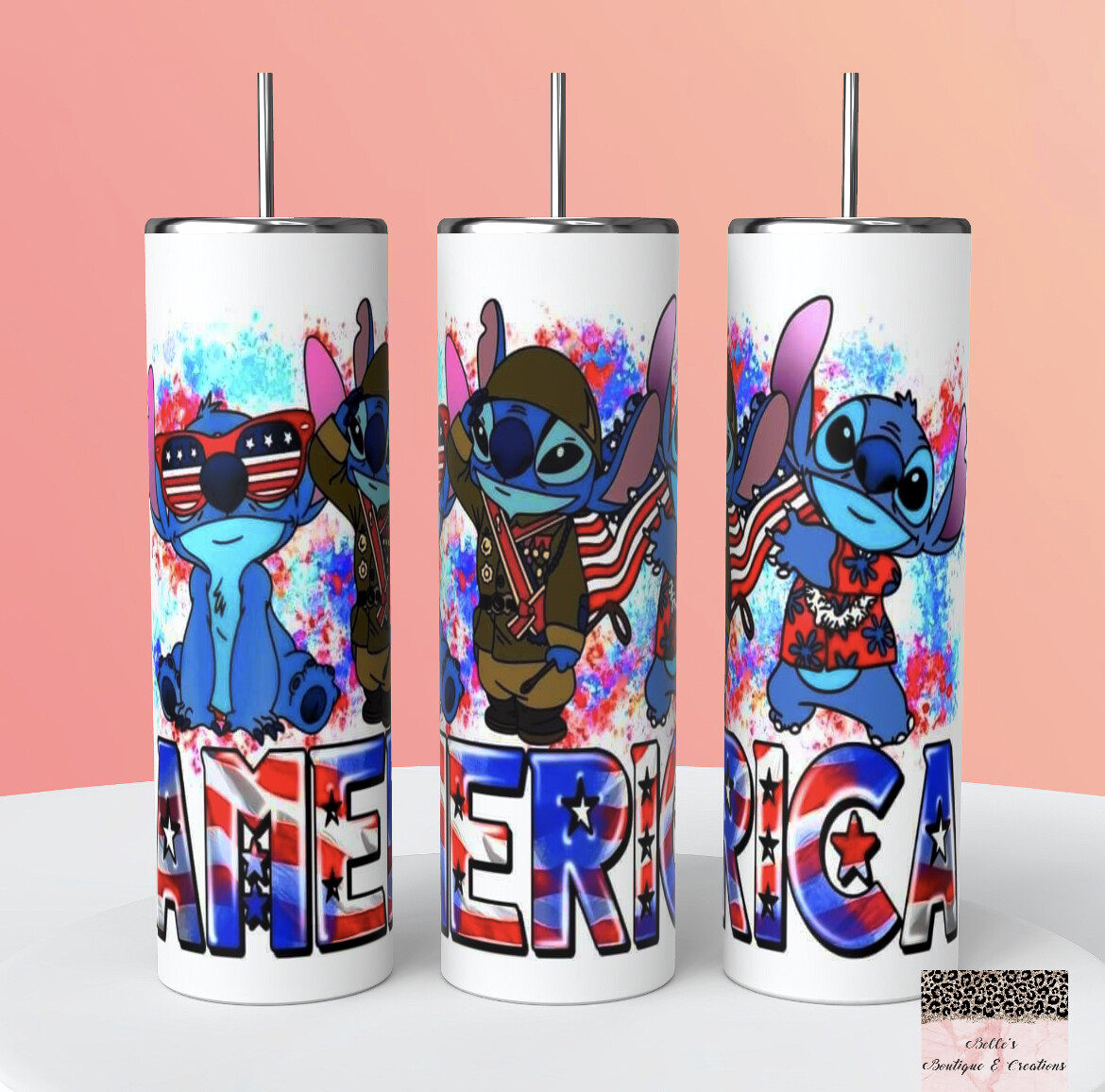 Patriotic Stitch Tumbler