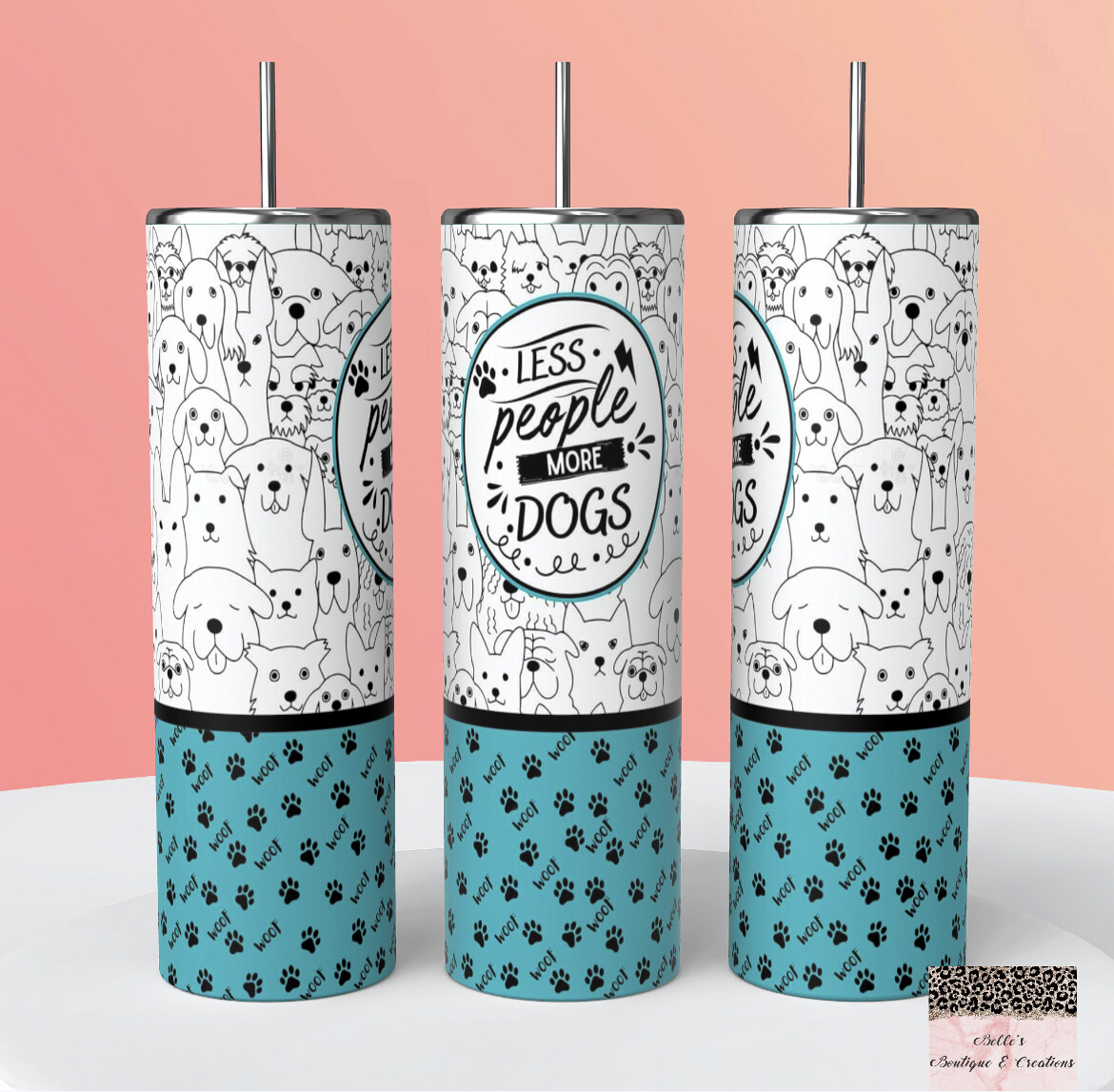 Less People More Dogs Tumbler
