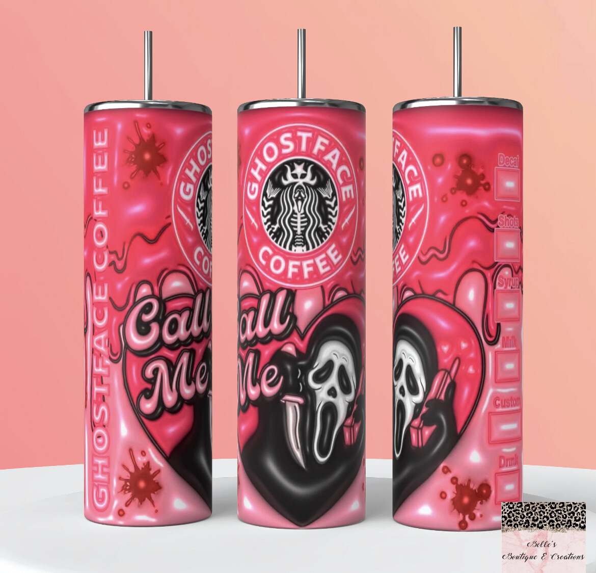 Ghostface Scream Starbucks Tumbler