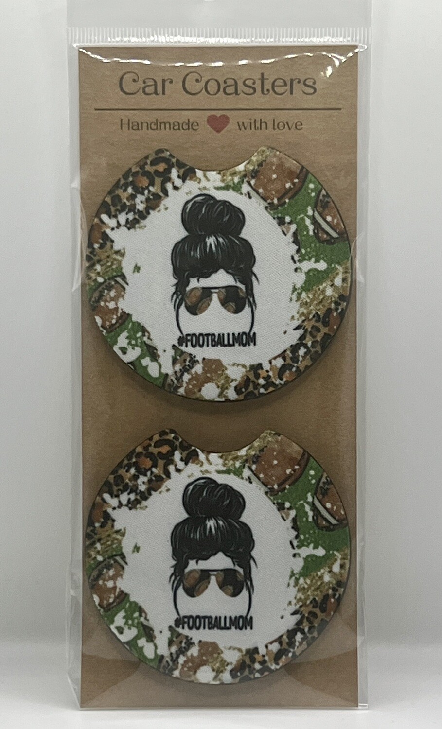 Football Mom Car Coasters