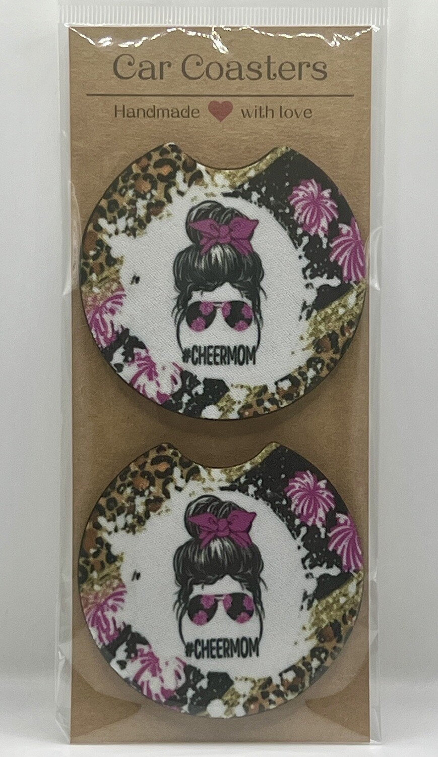 Cheer Mom Car Coasters