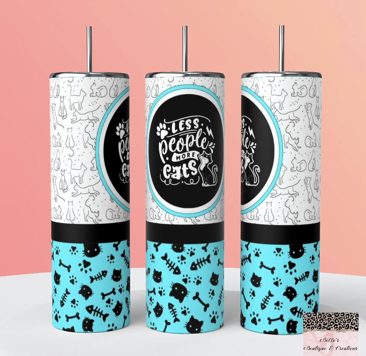 Less People More Cats Tumbler