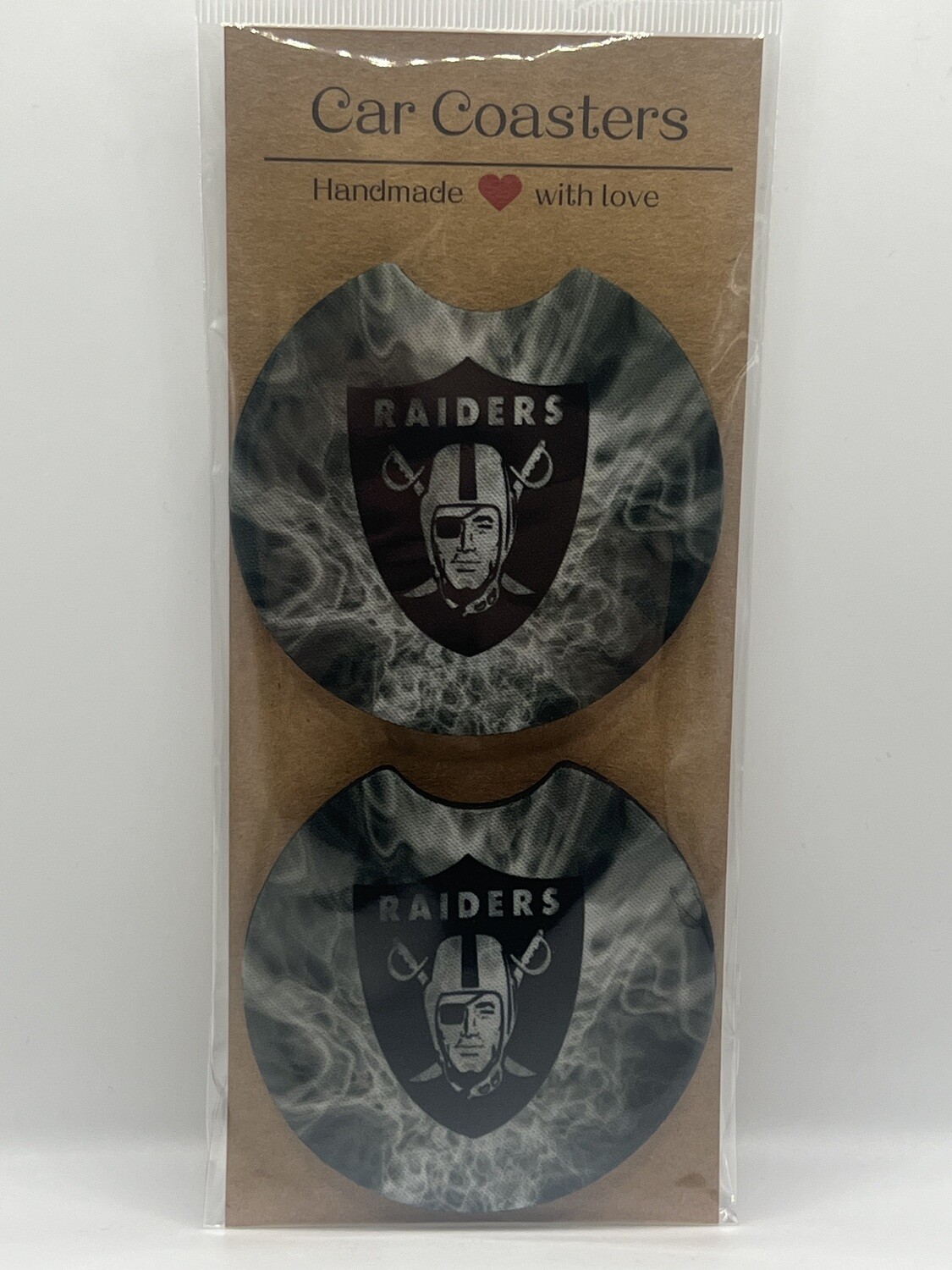 Raiders Football Car Coasters