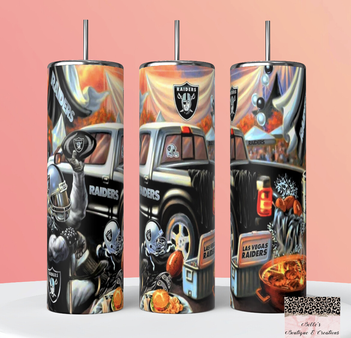 Raiders Football Tumbler