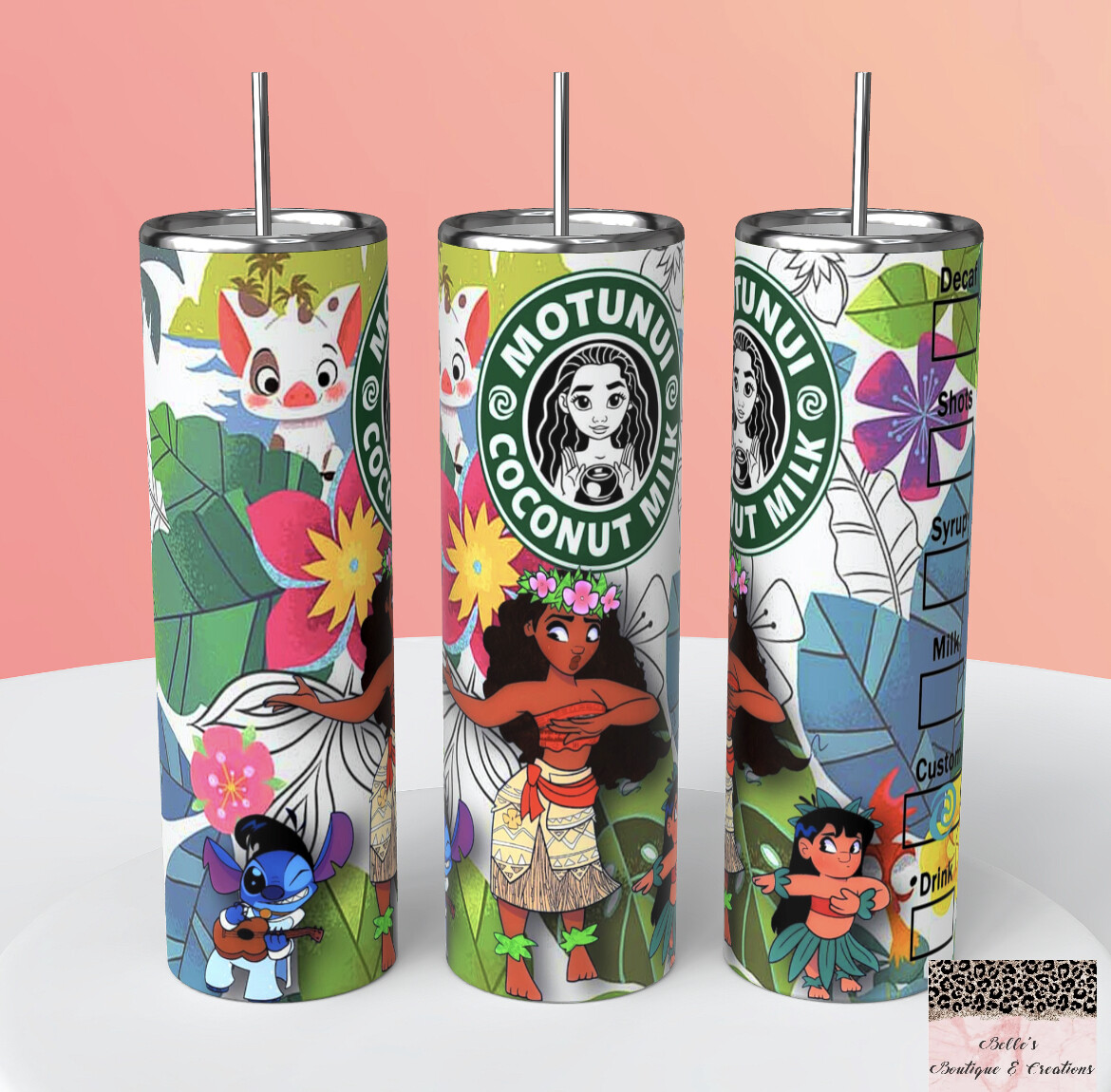 Moana Lilo and Stitch Tumbler