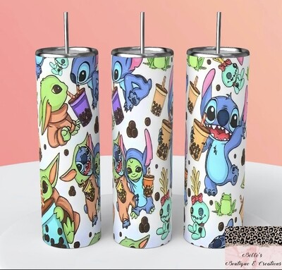 Stitch And Yoda Tumbler