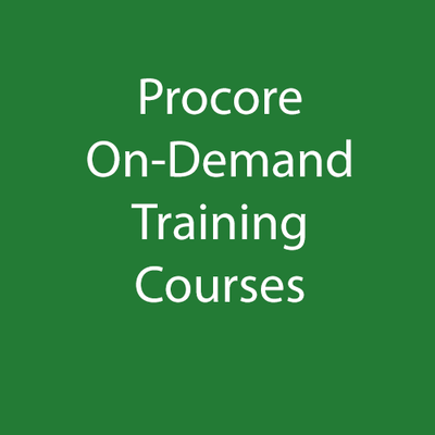 Procore On-Demand Training Courses