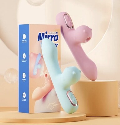 Galaku. Mirro. Clitoris Sucking Dildo G Spot Vibrator with 10 Powerful Modes Clit Sucker Rechargeable Clitoris Stimulator Sex Toys for Women