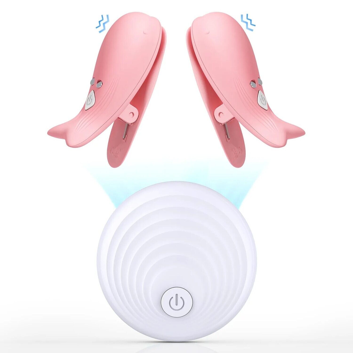 OhGiii. Wireless Dolphin. 10 Speeds Vibrating Nipple Breast Clamp Massager Wireless Remote Control Sex Toy