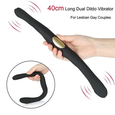 OhGiii. Dark Staff. 2 Way Double Ended Dildo Vibrator For Adults. Front and Back Play