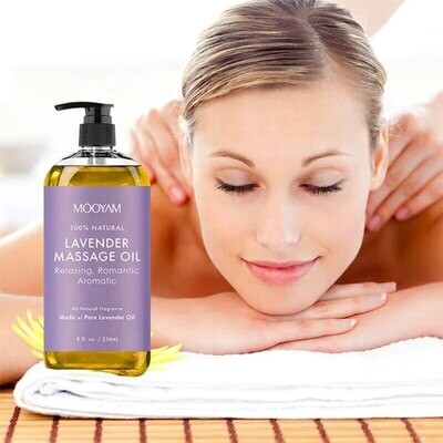 MooYam. Pure Natural Organic Massage Body Oil Lavender Relaxing Anti Cellulite Body Skin Sore Muscle Massage Oil Frankincense Oil