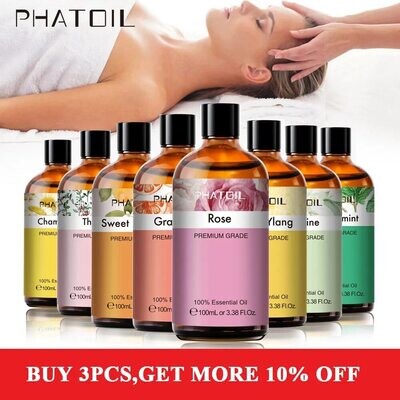 PhatOil 100ML Pure Organic Natural Rose Essential Oils