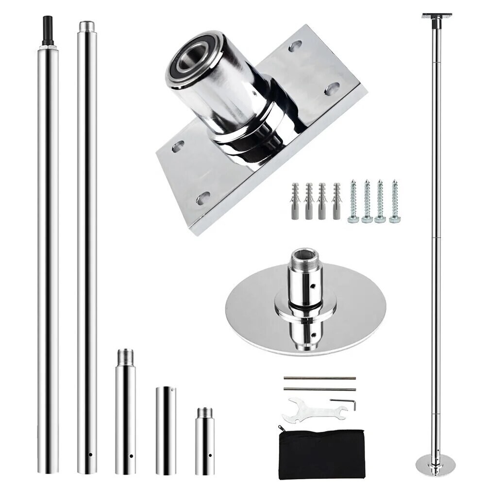 Ohgiii. 45mm Professional Luxurious Dancing Wall Studed Pole, Home Fitness Spinning Dance Pole Dancer Pole Kit