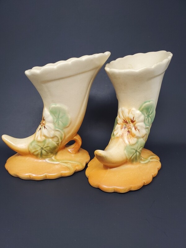 Weller Pottery Cornucopia Wildflower Vase Set