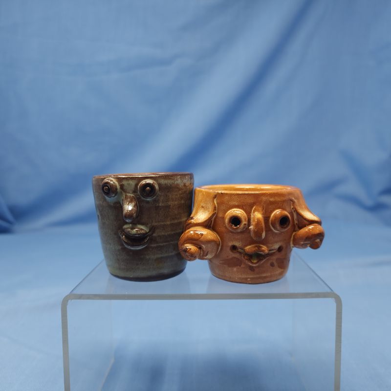 Liebermann Pottery Face set of 2