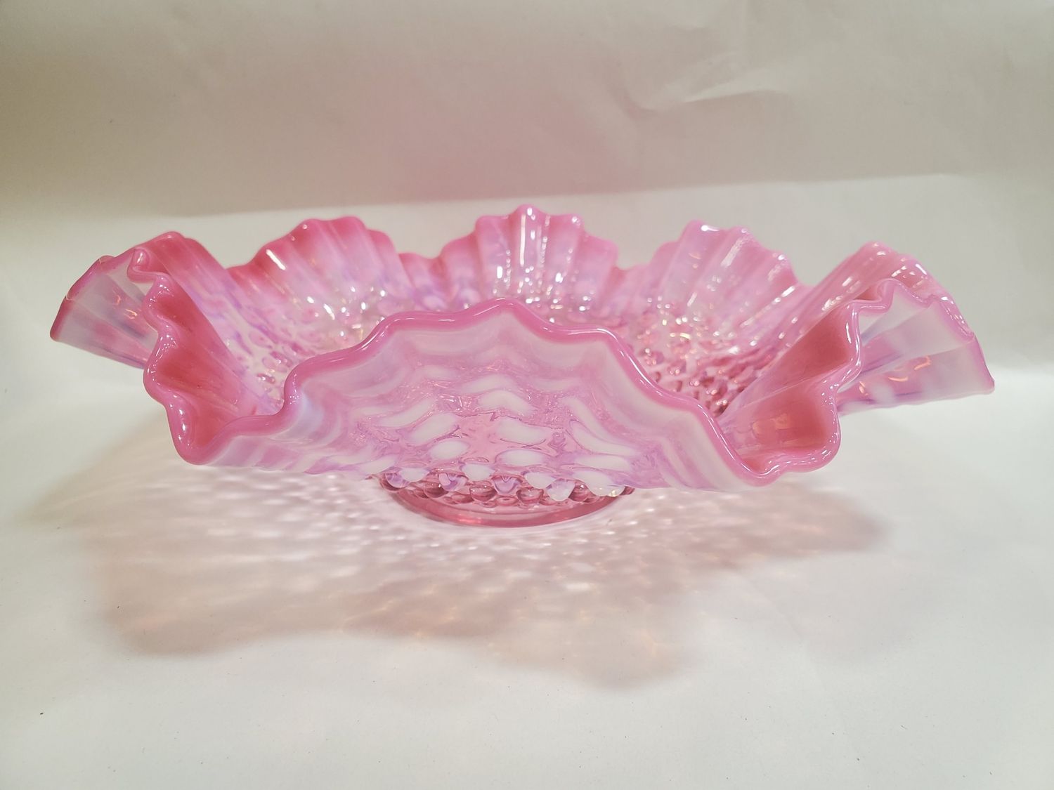 Fenton Cranberry Hobnail Bowl