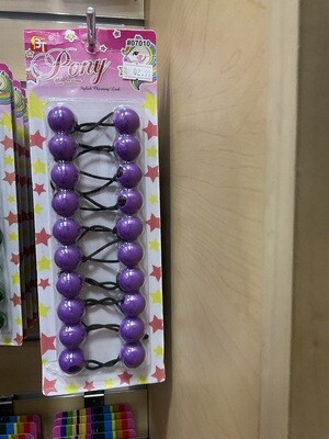 Ponytail balls purple