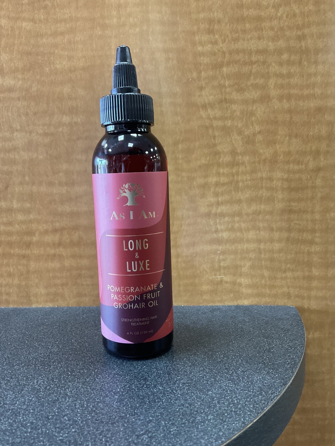 As I am Long &amp; Luxe Pomegranate &amp; Passion Fruit Grohair Oil 4 oz.