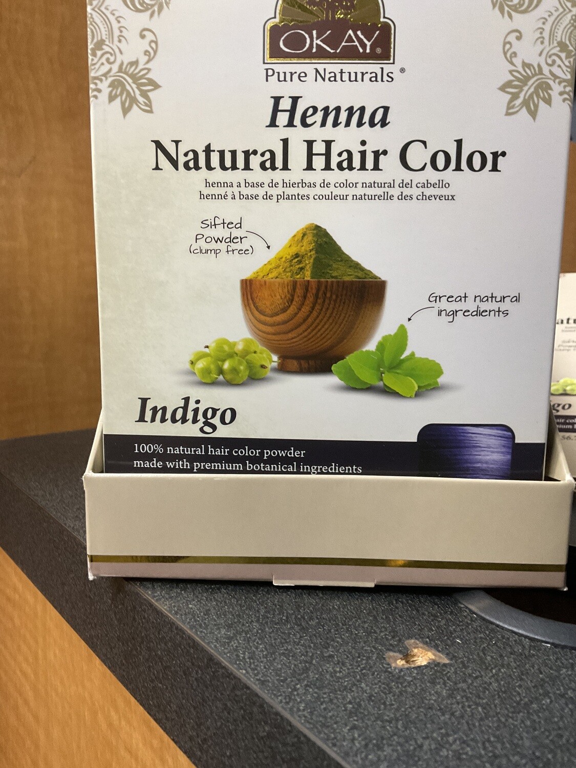 Okay Herbal Henna Natural Hair Color, indigo 1