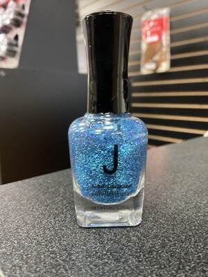 J2 Glitter blue nail polish
