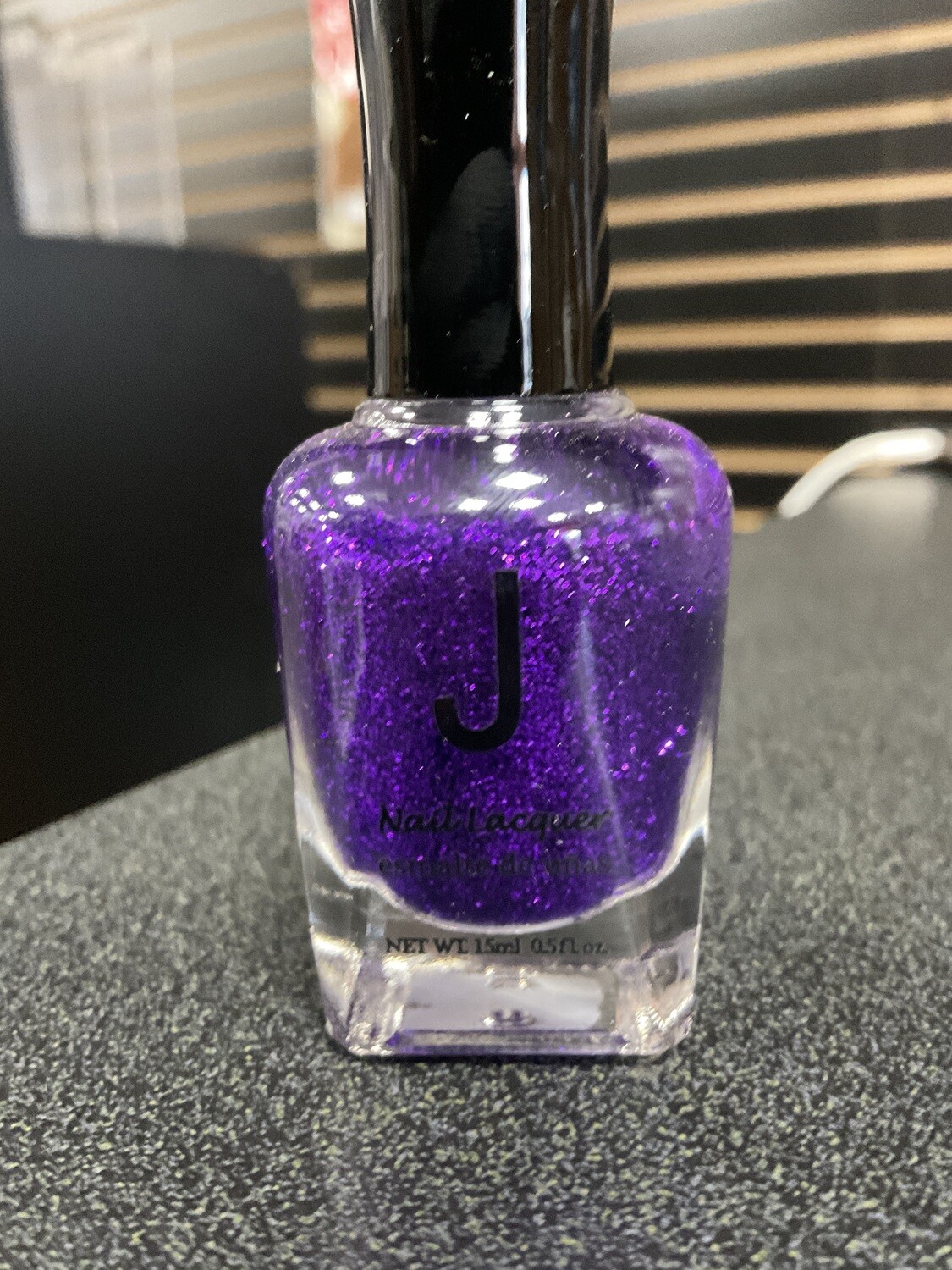 J2 Nail Polish Glitter Purple 0.5 oz.