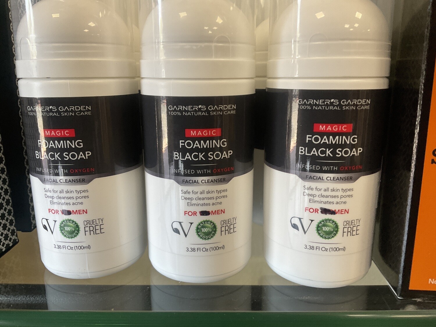 GARNER&#39;S GARDEN MAGID FOAMING BLACK SOAP 3.38 oz.