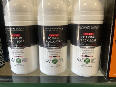 GARNER&#39;S GARDEN MAGID FOAMING BLACK SOAP 3.38 oz.