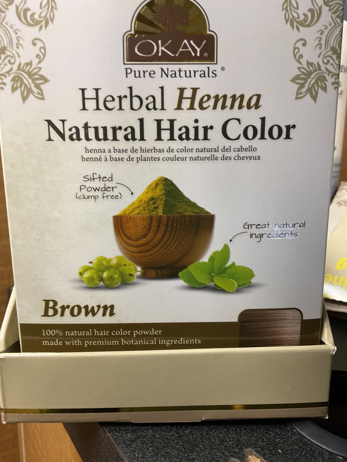 Okay Herbal Henna Natural Hair Color,  brown 1