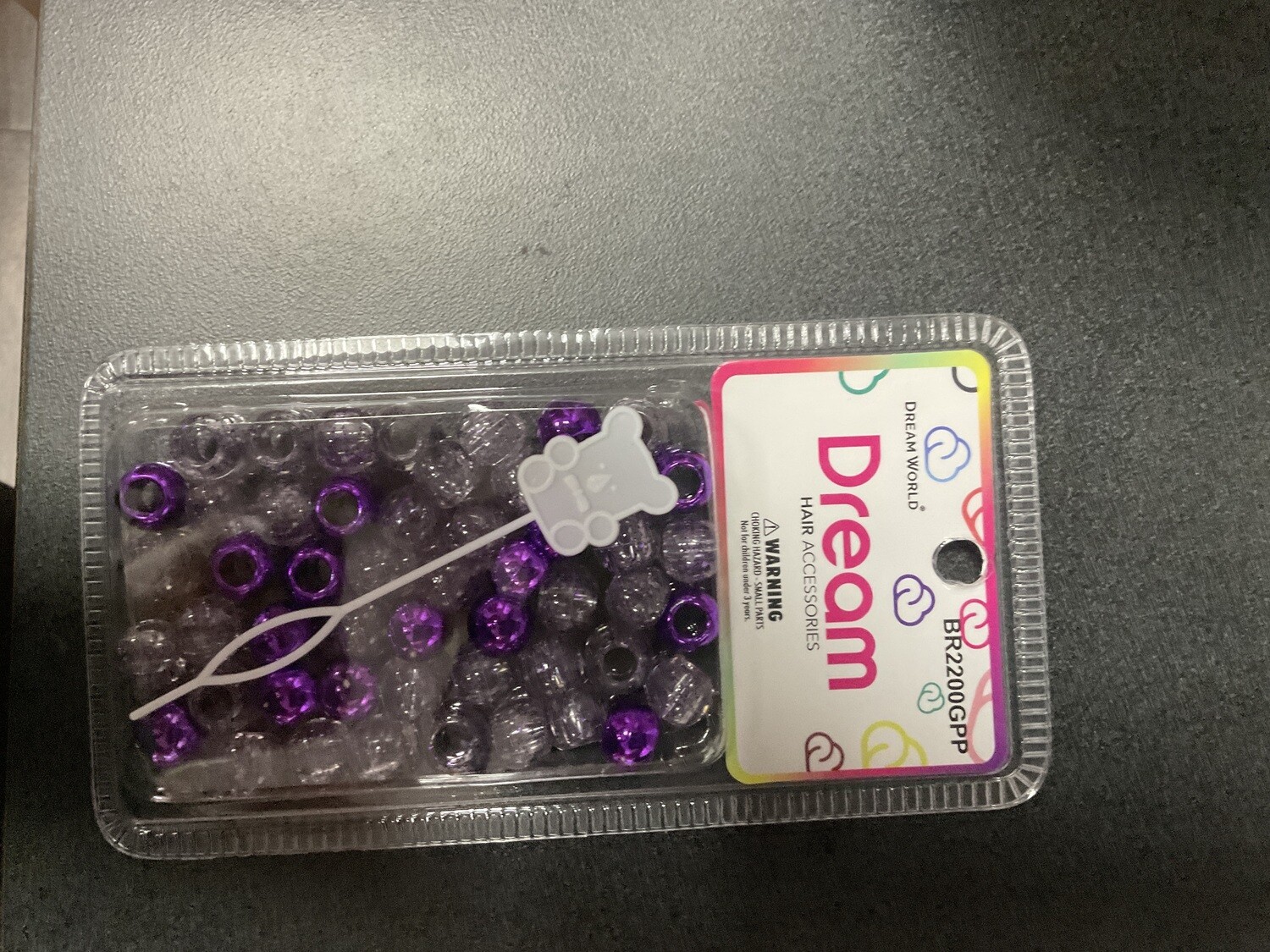 Dream World Beads Purple/Clear.