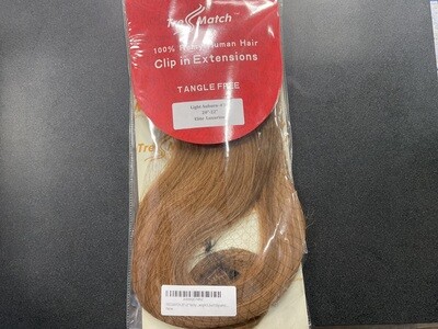 Tres Match100% Remi human hair clip extensions Ligh Alburn #3 20-22 inches