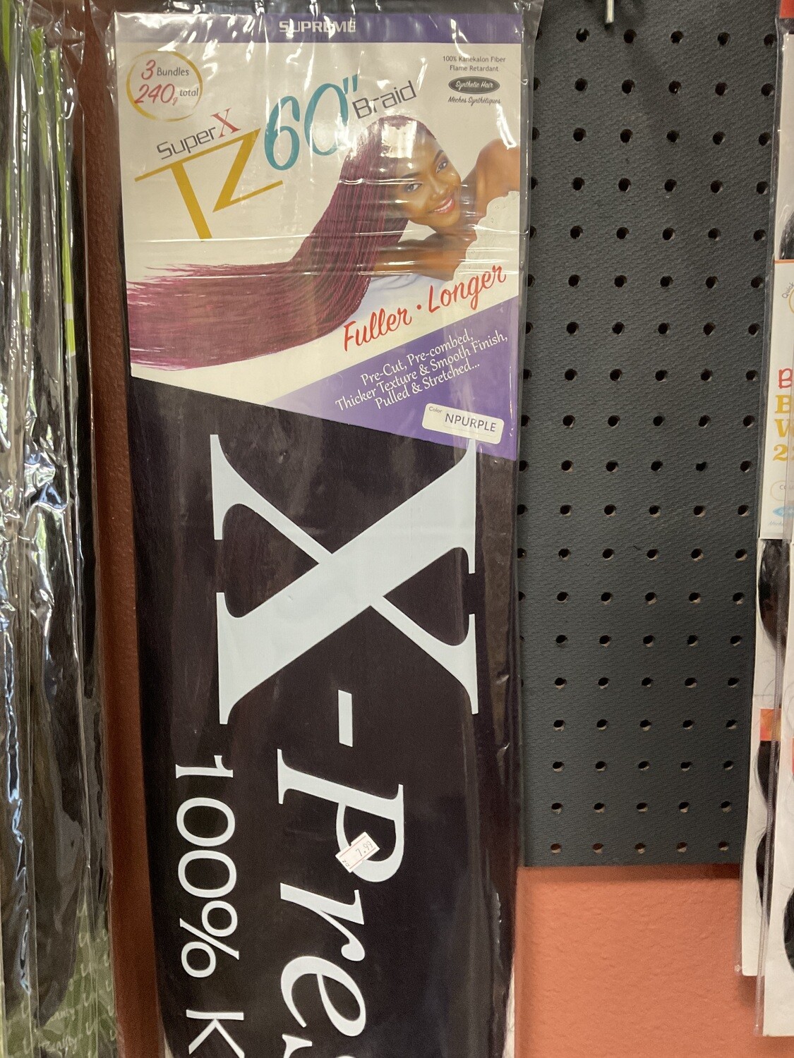 Supreme braiding hair Super X tz 60 inches # npurple