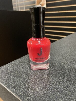 J2 Neon red nail polish