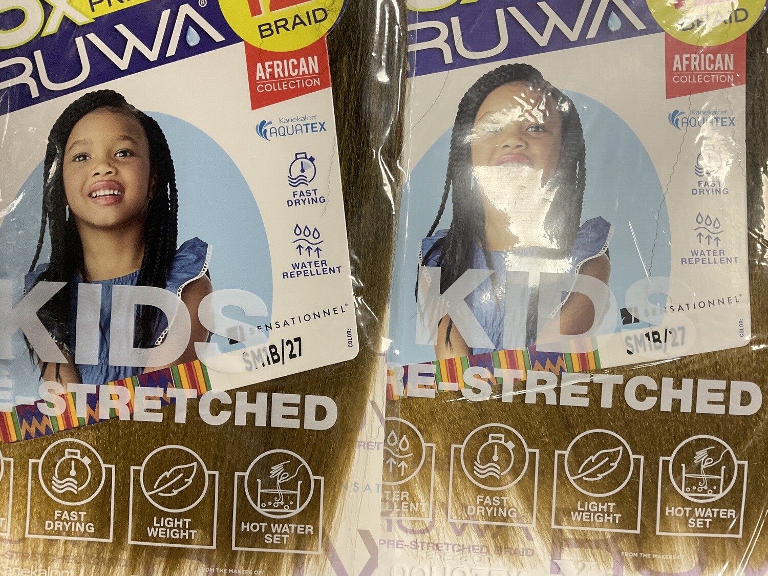 Ruwa 3X Kids Pre-Stretched Hair 12” #SM1B/27
