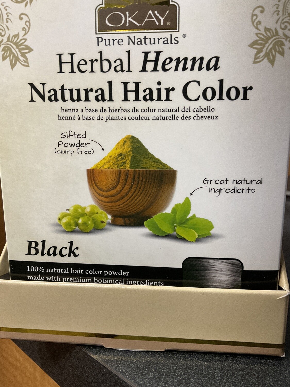 Okay Herbal Henna Natural Hair Color black, 1