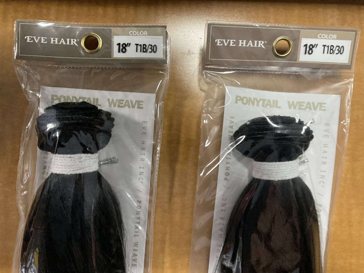 Eve Hair Ponytail Weave Straight 18 Inches # T1B/30