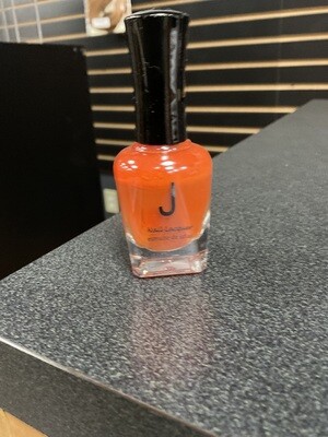 J2 Neon orange red nail polish