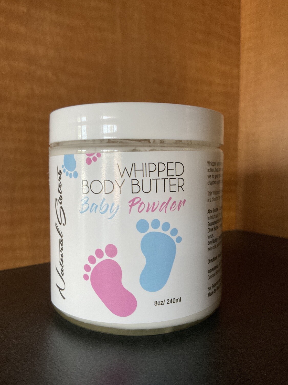 Natural Sisters Whipped Body Butter Baby Powder 8 oz