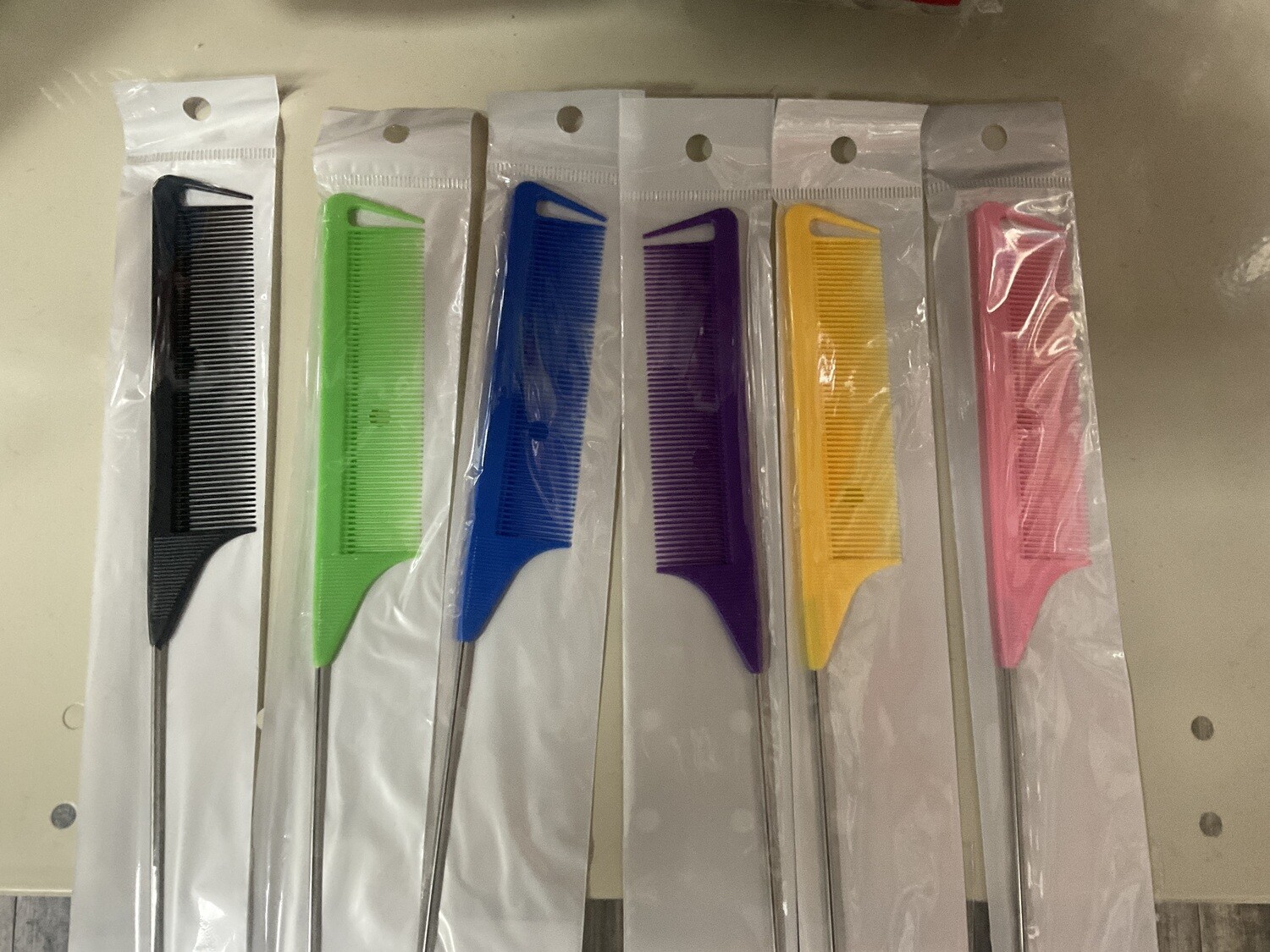 Parting Pin Tail Comb (Multi- Colors)