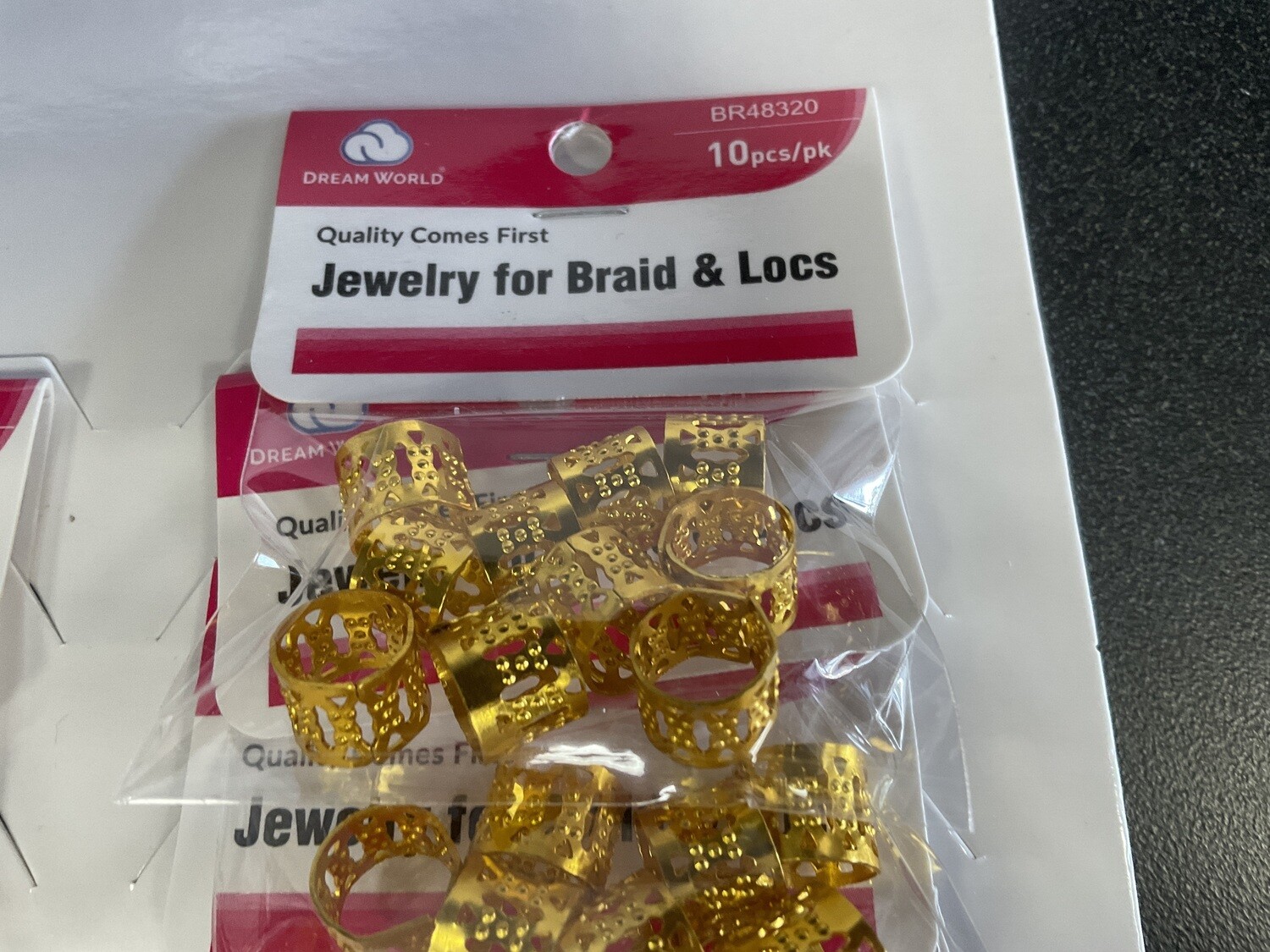 Dream World Filigree Tube Gold Color
