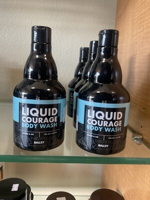 Ballsy Liquid Courage Body Wash with Aloe Vera Ocean &amp; Air Scent, 14 oz.